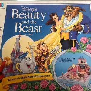 Vintage Disney Beauty and the Beast Game - Blue and Yellow